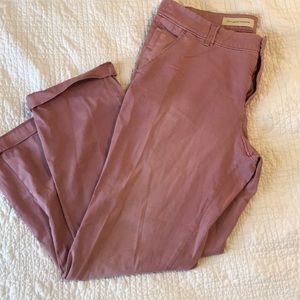 Pink anthropologie pants.